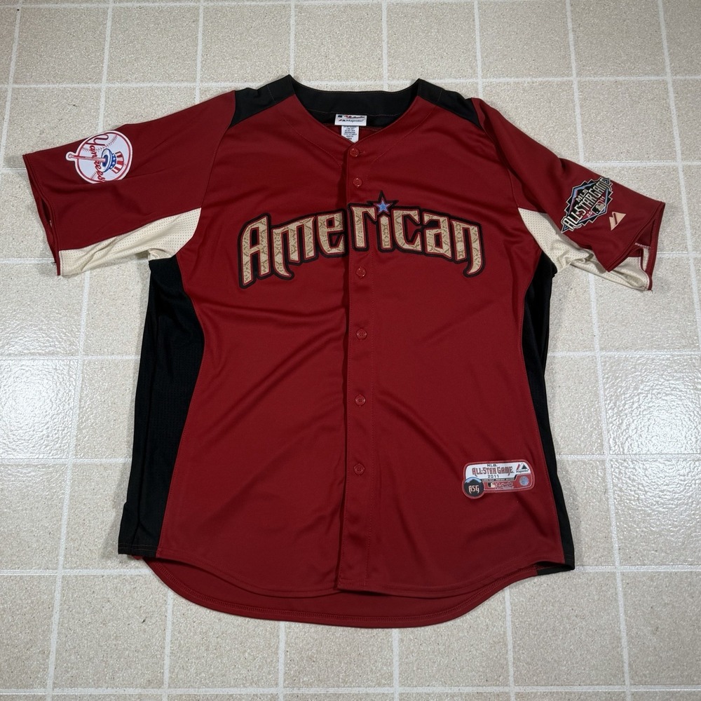 Derek Jeter 2011 All Star Jersey New York Yankees Authentic Vintage MLB Size XL